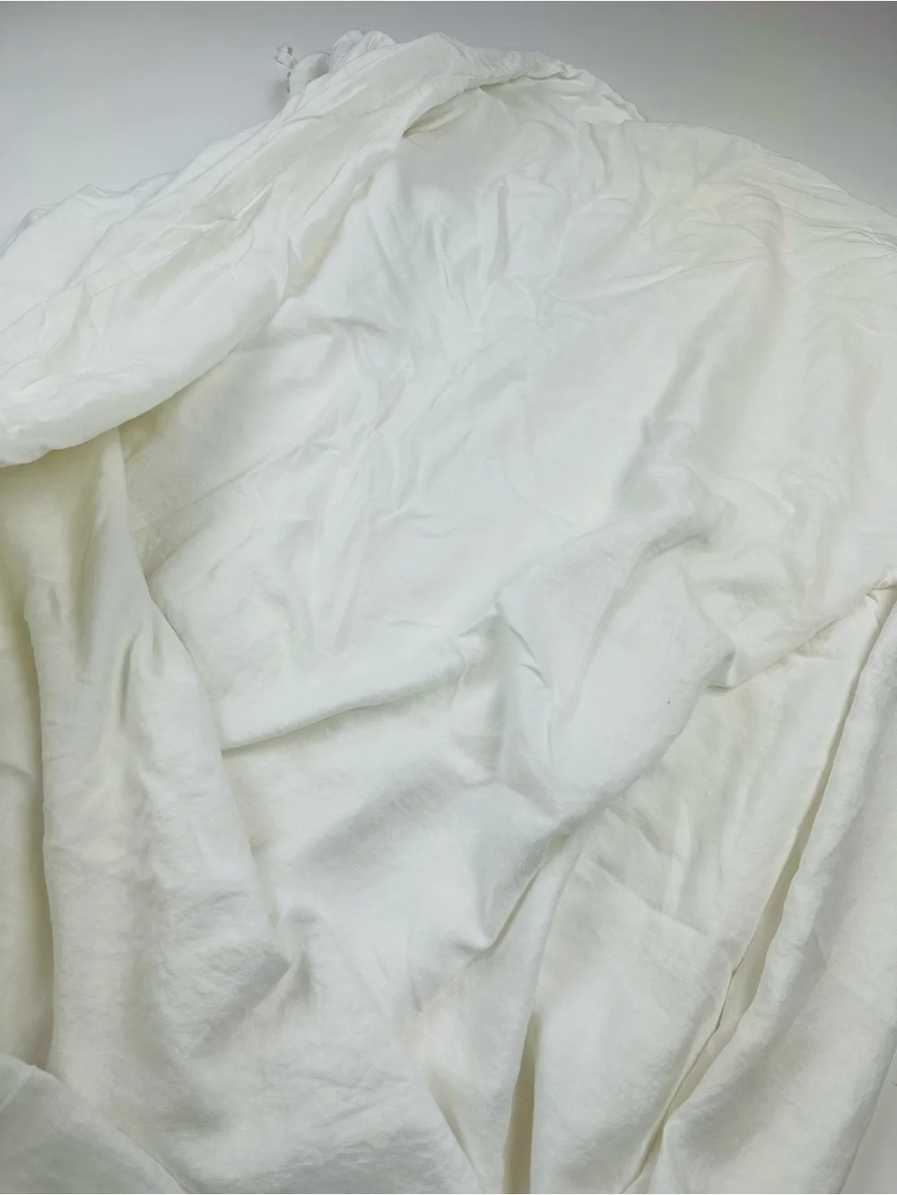 West Elm White Queen Size Linen Duvet Comforter Cover